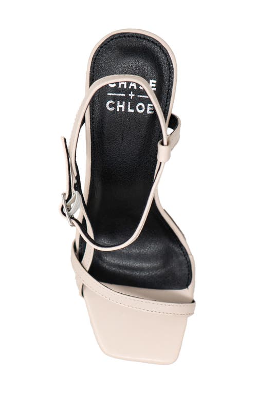 Chase & Chloe Chase And Chloe Emile Wedge Heel In Beige Pu