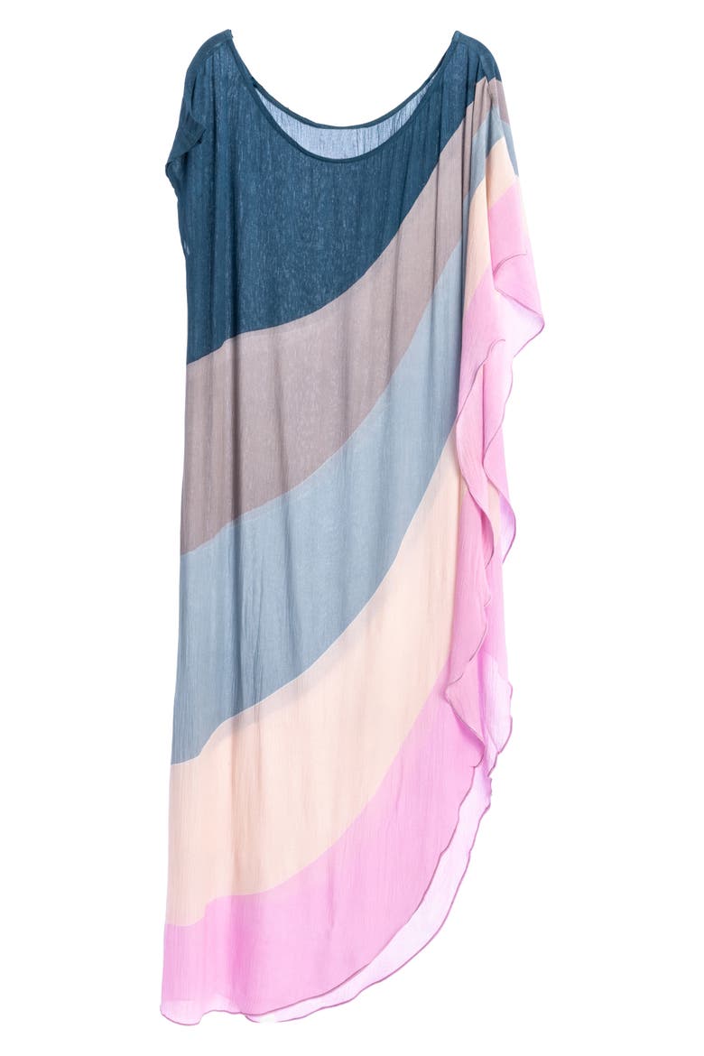 Rainbow Caftan Dress, Alternate, color, BLUE