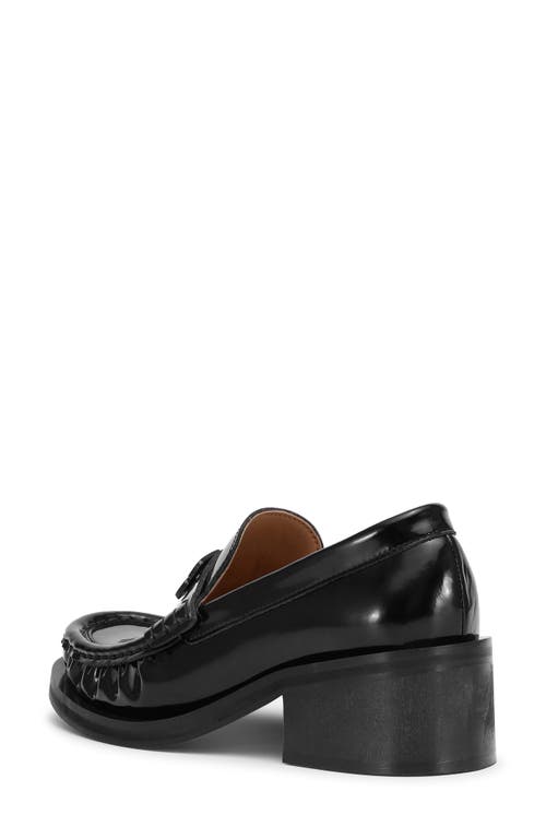 Ganni Butterfly Block Heel Loafer In Black