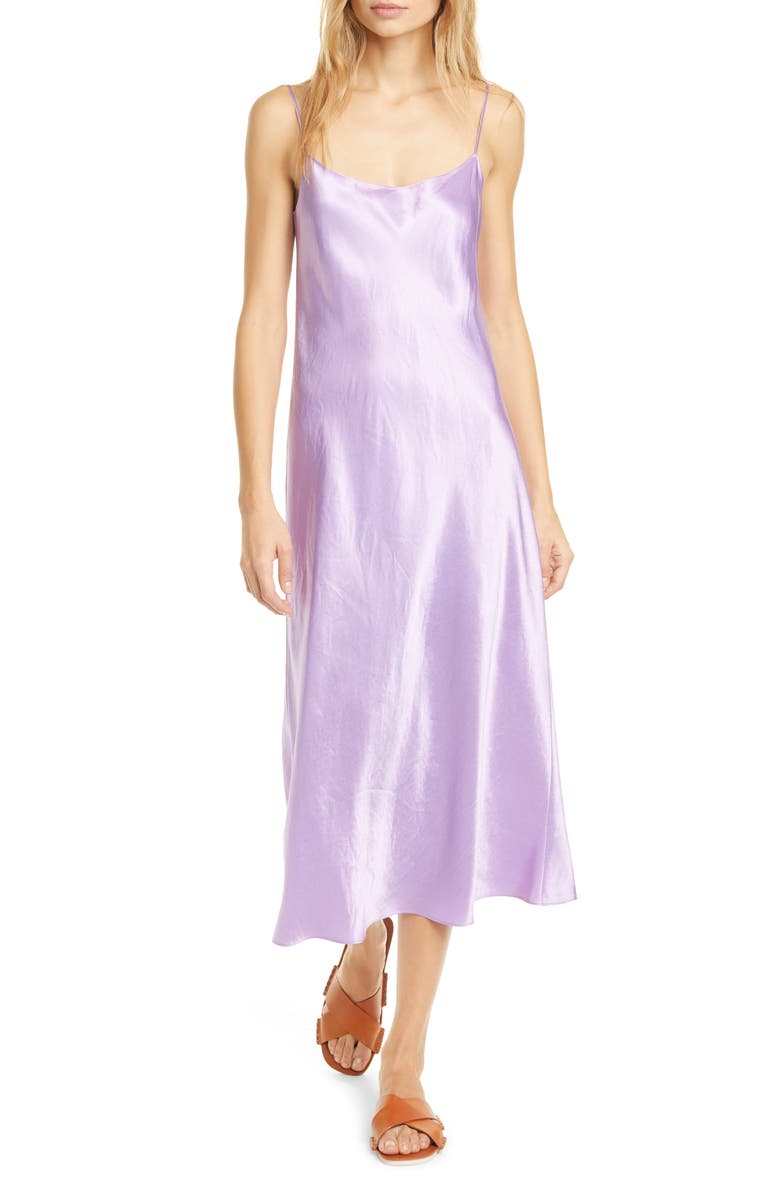 Vince Satin Midi Slipdress, Main, color,