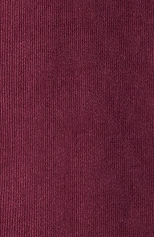 Nordstrom Trim Fit Fine Wale Corduroy Button-up Shirt In Burgundy