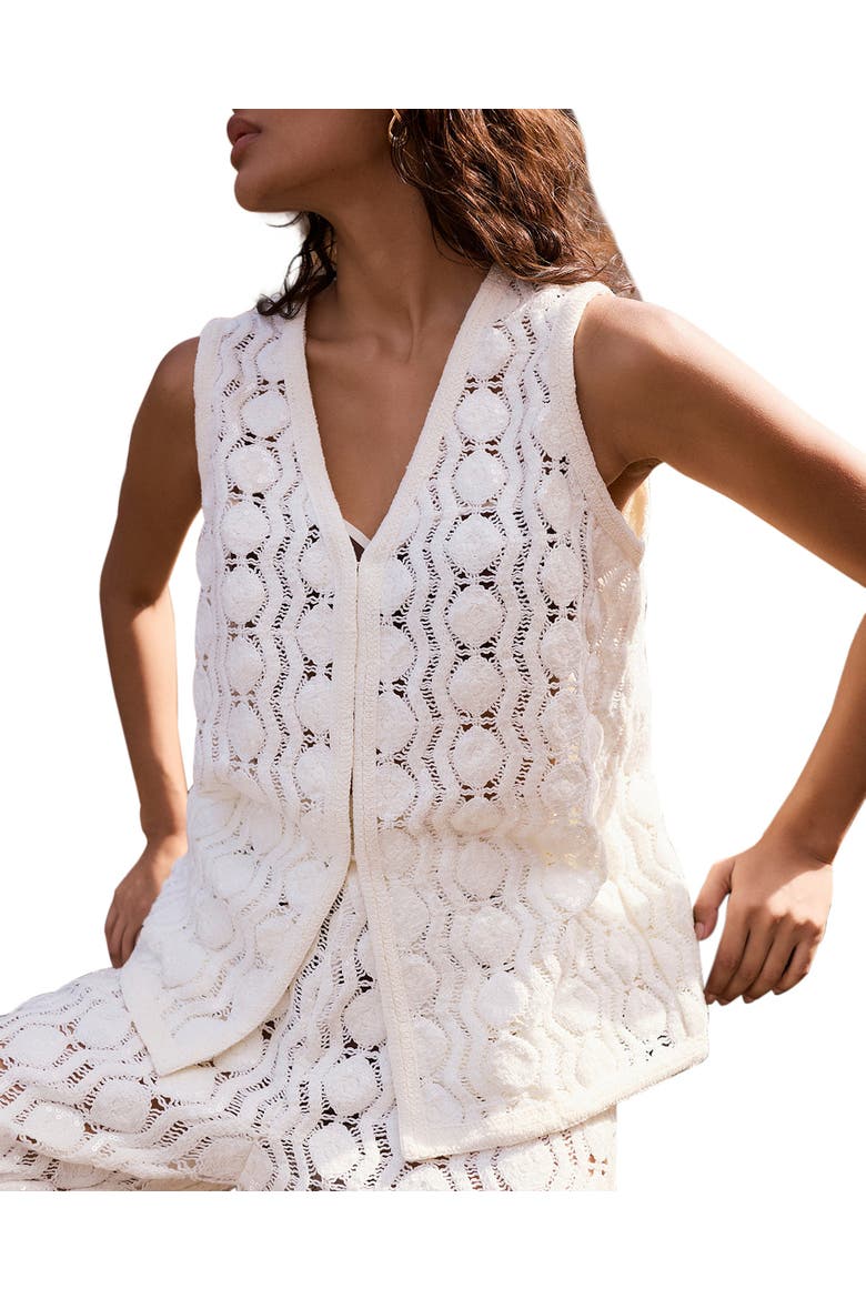 Crochet Sequin Top, Main, color, Neutral