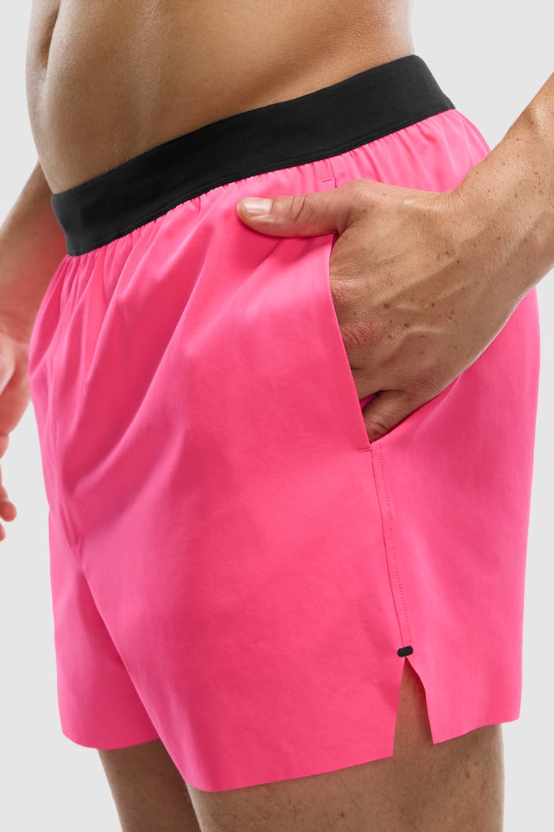 5" Lined Bonded Run Short, Alternate, color, Hot Pink