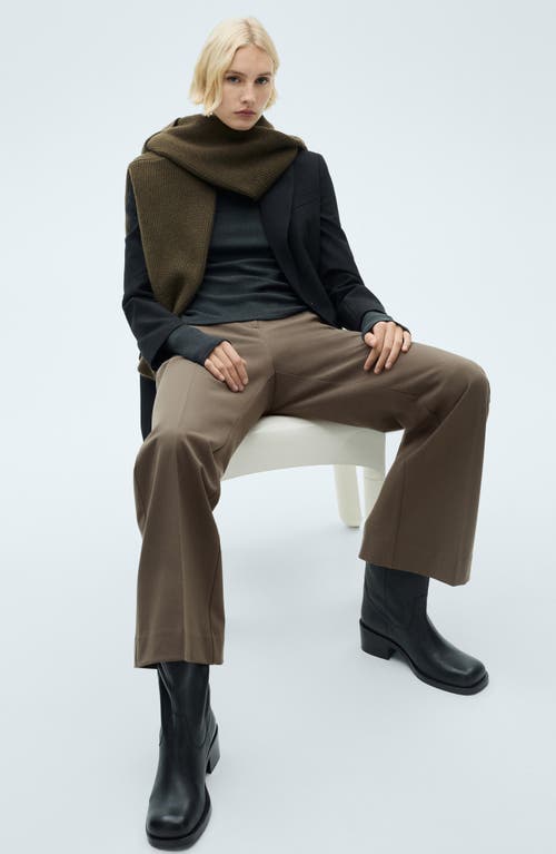 Mango Flare Pants In Medium Brown