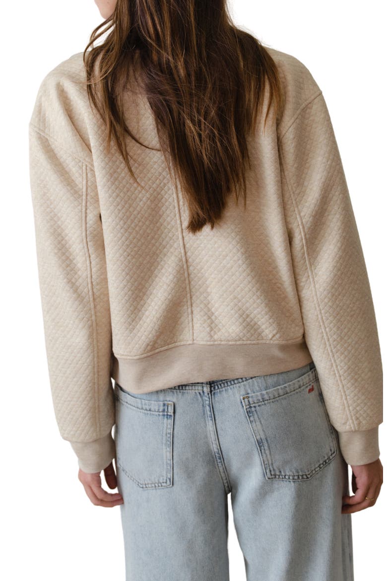 Corbet Quilted Bomber Jacket, Alternate, color, OATMEAL HEATHER
