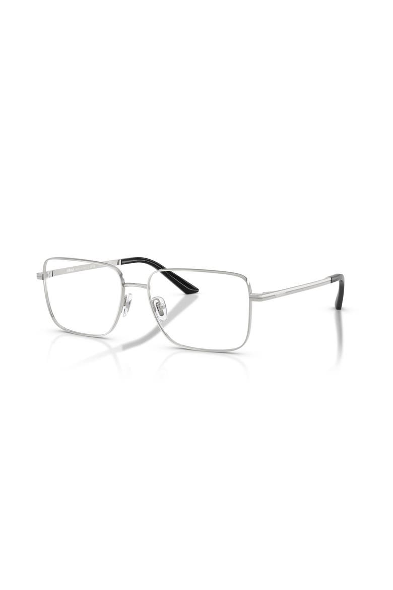 55mm Rectangle optical glasses, Main, color, Silver