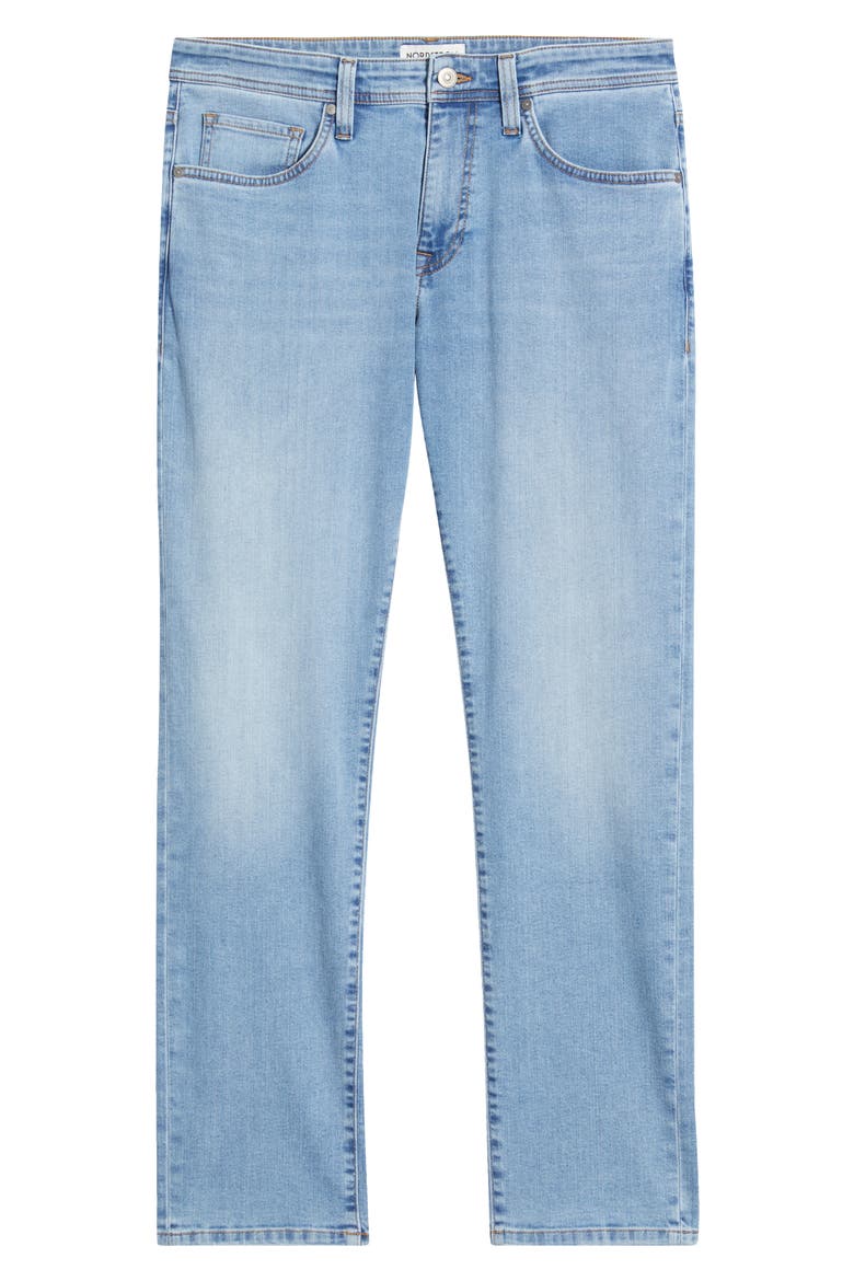 Slim Straight Leg Jeans, Alternate, color, BLEACHED LIGHT BLUE