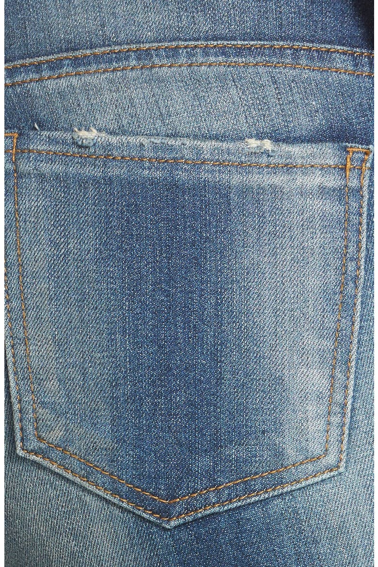 'Cameron' Distressed Rolled Straight Leg Jeans, Alternate, color, AUDACITY