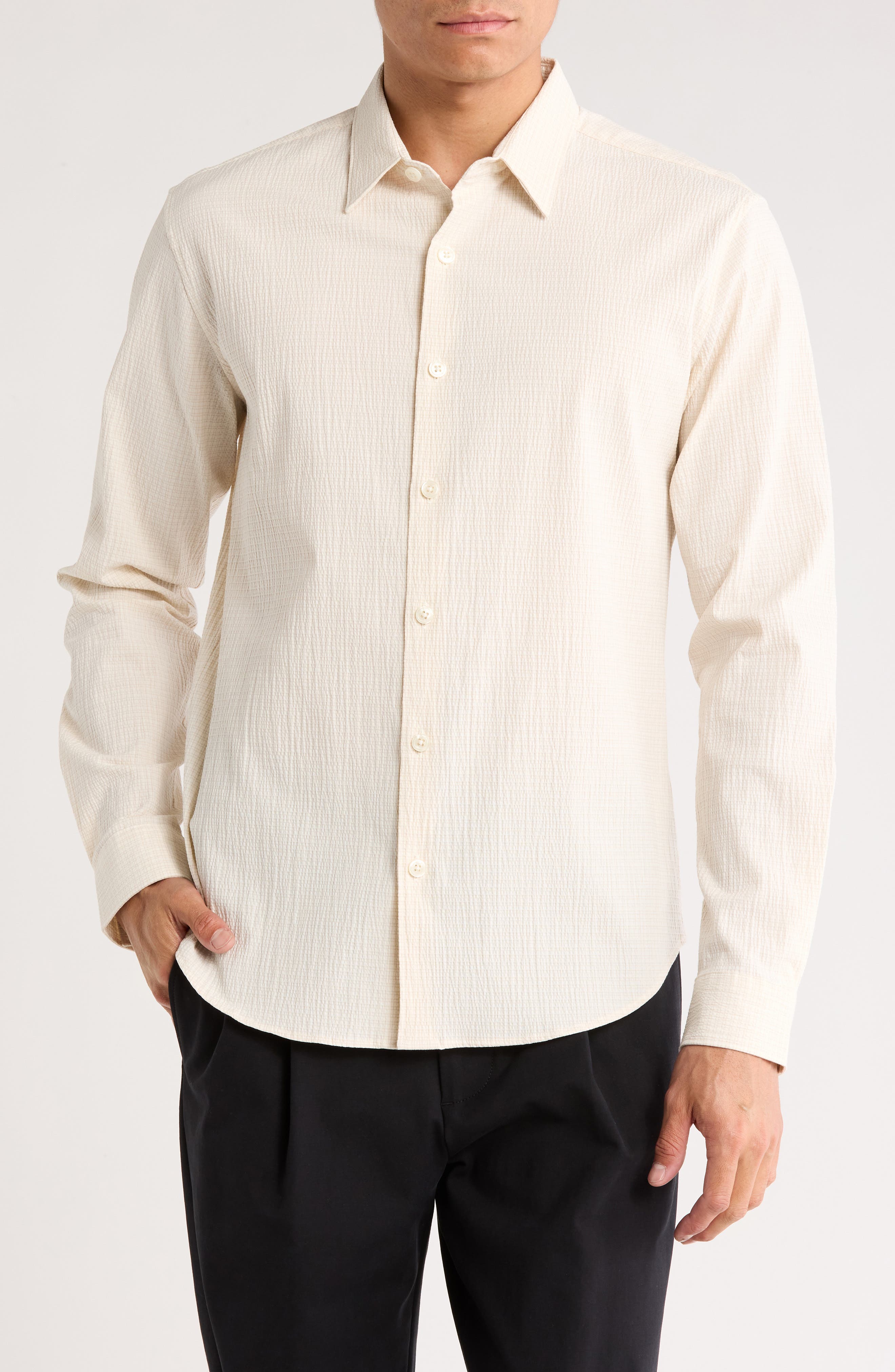 Theory Rammy Poplin Button-Up Shirt