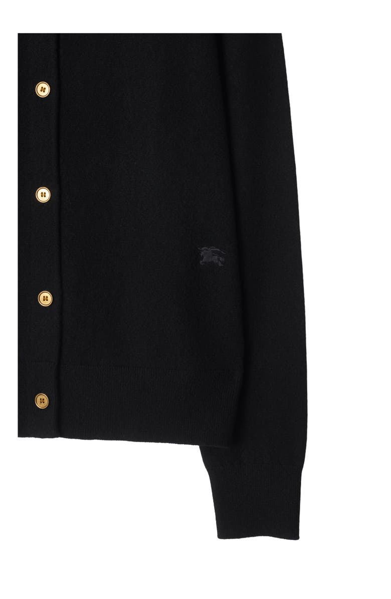 Burberry Cashmere Blend Cardigan, Alternate, color, Black