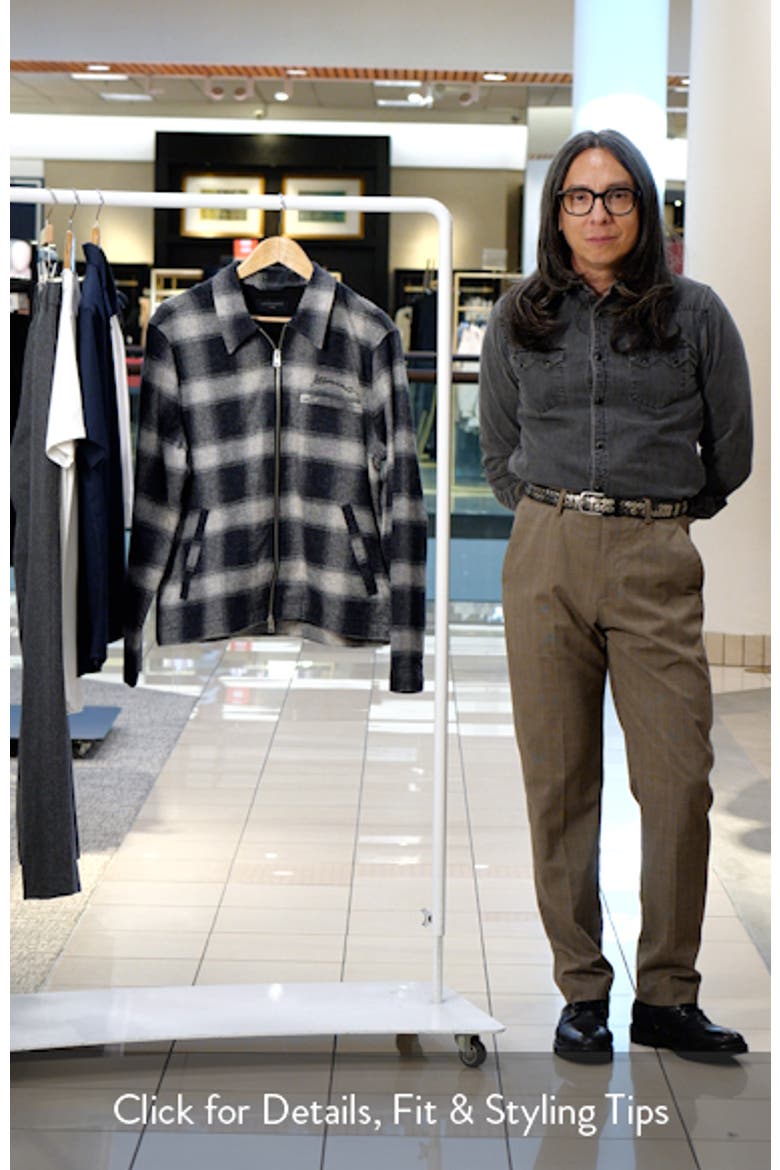 Ellis Ombré Check Cotton Flannel Zip-Up Shirt Jacket video
