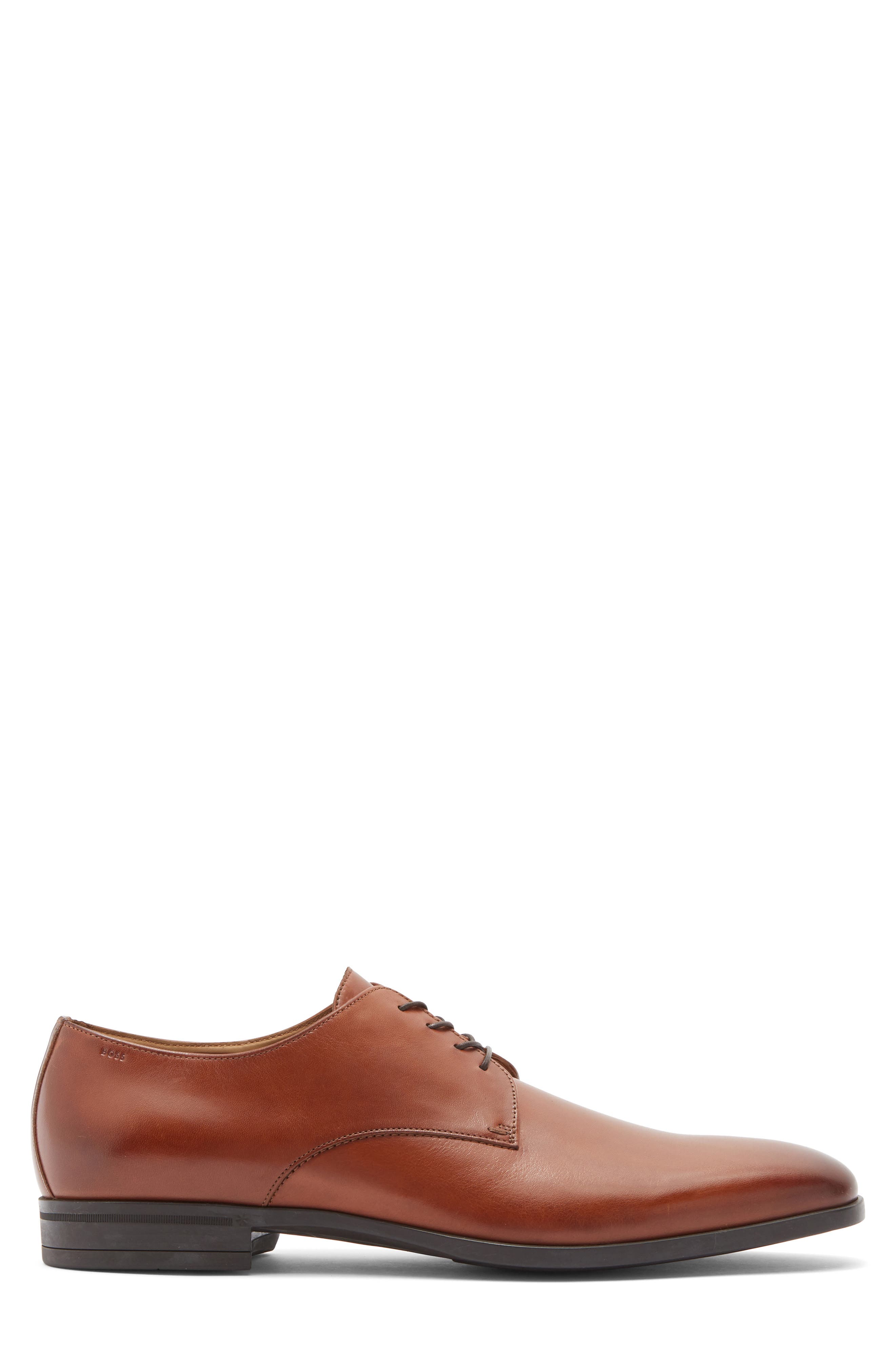 BOSS Kensington Leather Derby, Alternate, color, Medium Brown