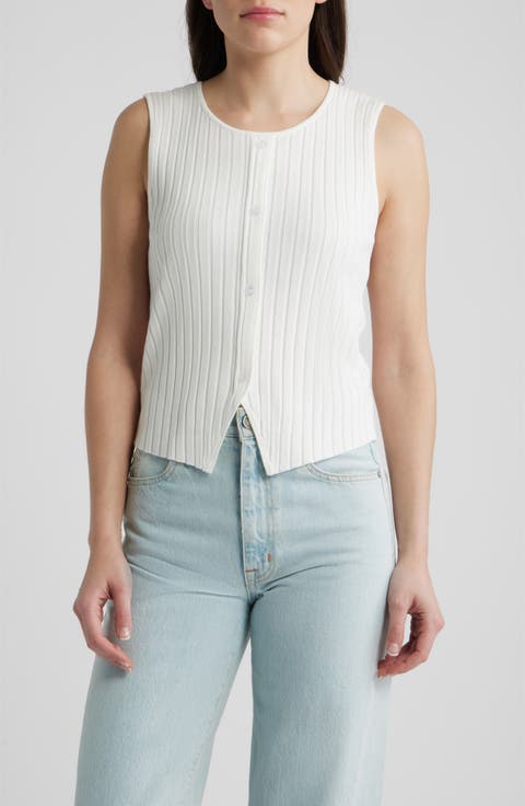 Front Button Rib Vest