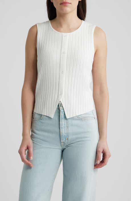 Front Button Rib Vest