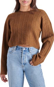 Steve Madden Aerin Cable Crew Sweater