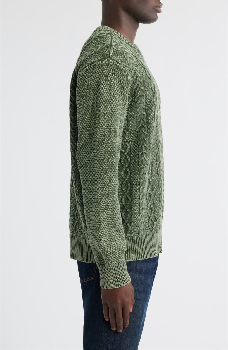 DARK SEAS Big Sur Mixed Stitch Sweater, Alternate, color, Forest