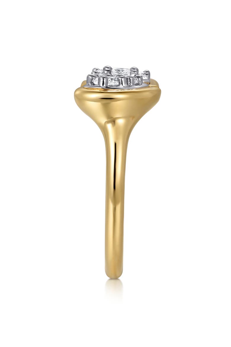 14k Gold Diamond Stackable Open Ring, Alternate, color, 14K YELLOW/ WHITE GOLD