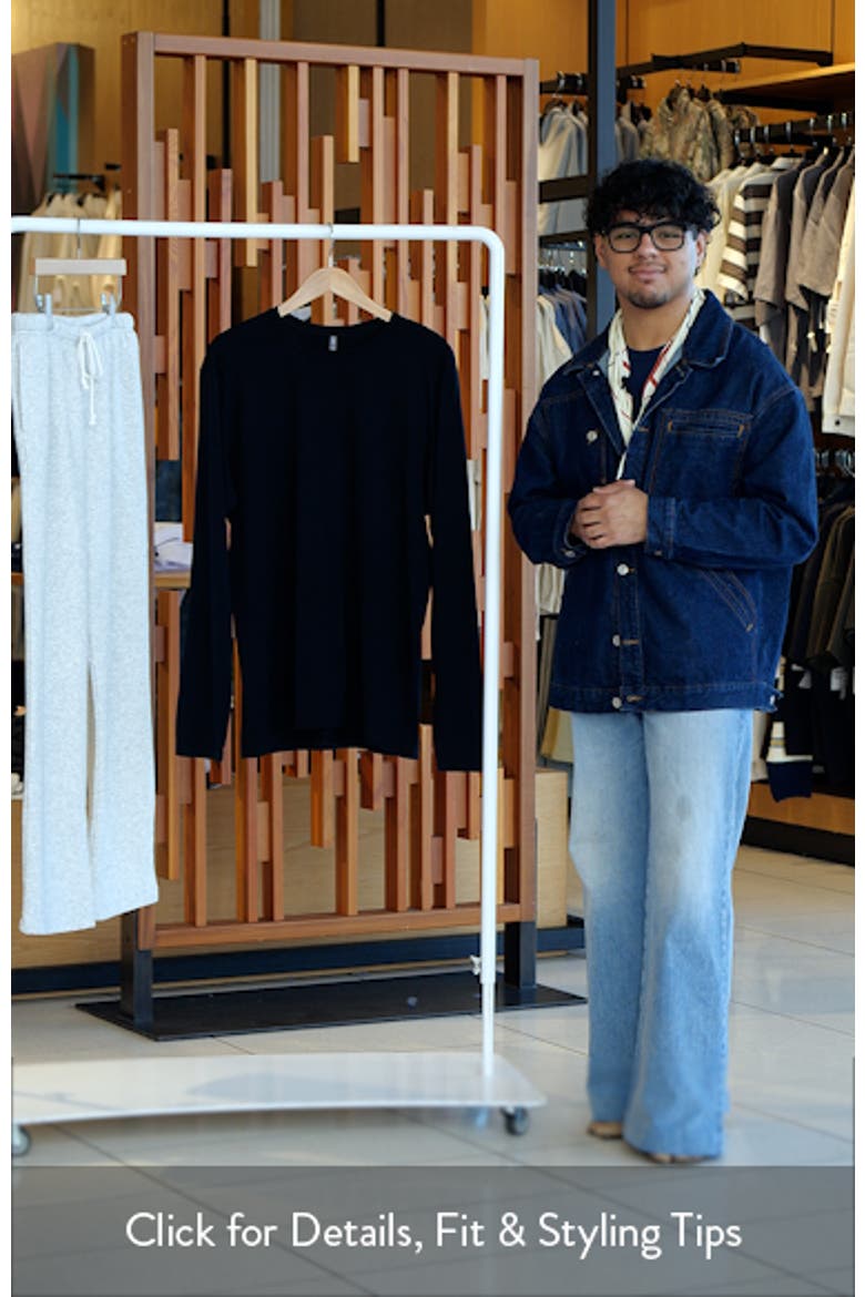 Frame Long Sleeve Wool Blend T-Shirt video