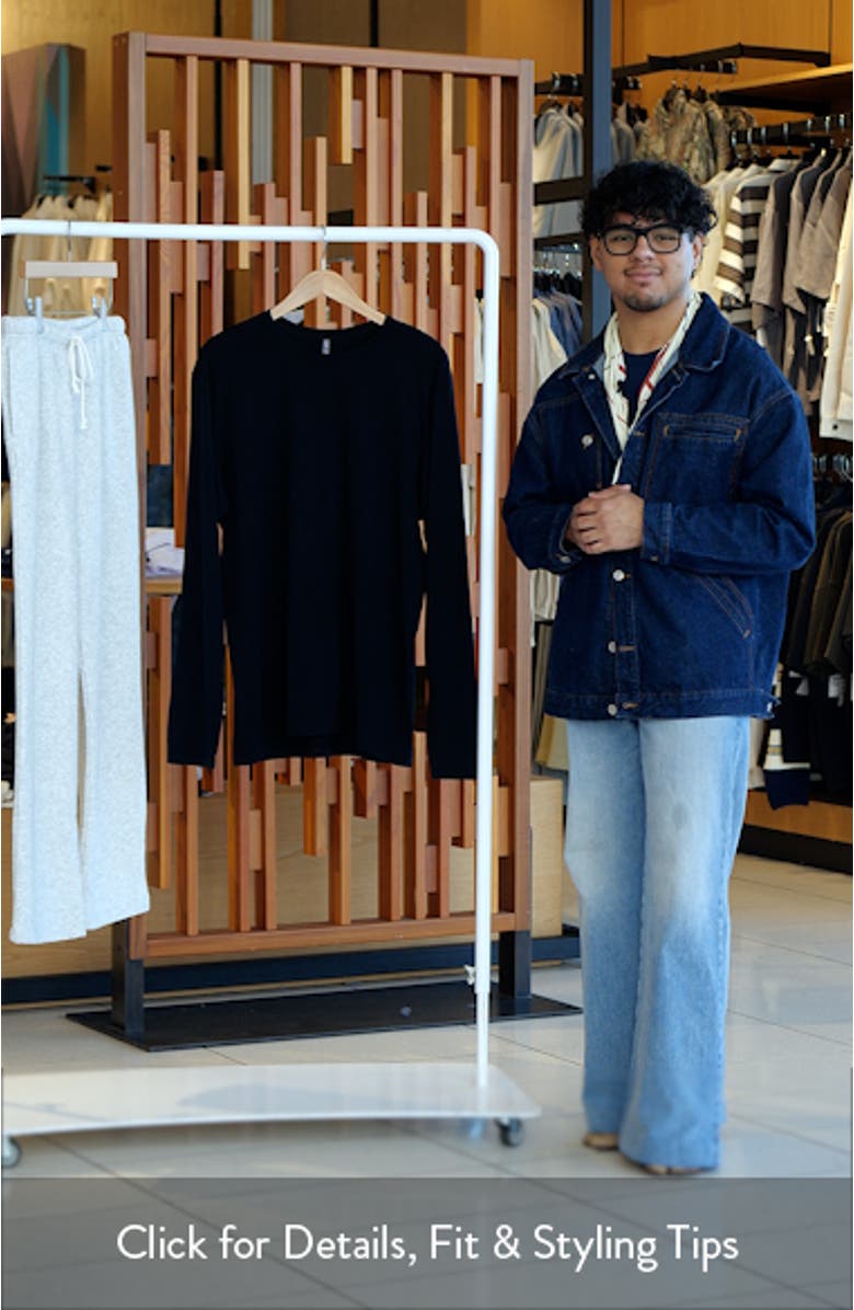 Frame Long Sleeve Wool Blend T-Shirt, sales video thumbnail