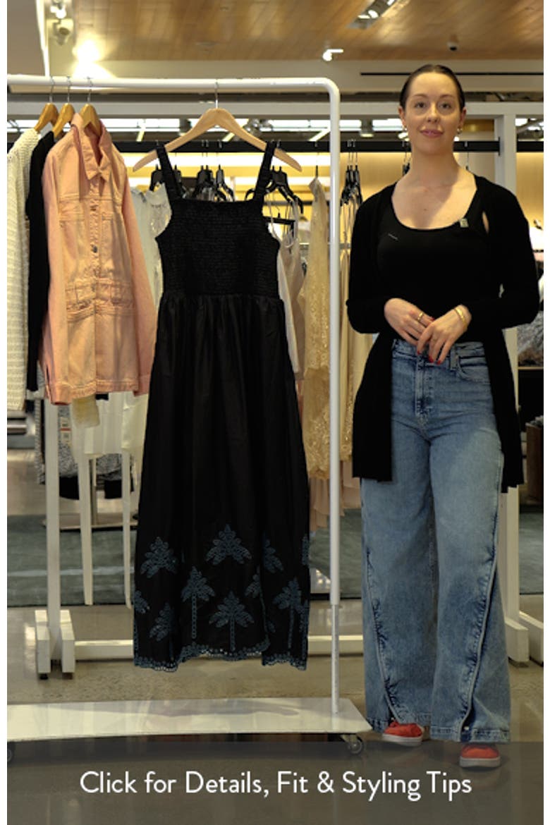 Selene Fit & Flare Eyelet Embroidered Sundress video
