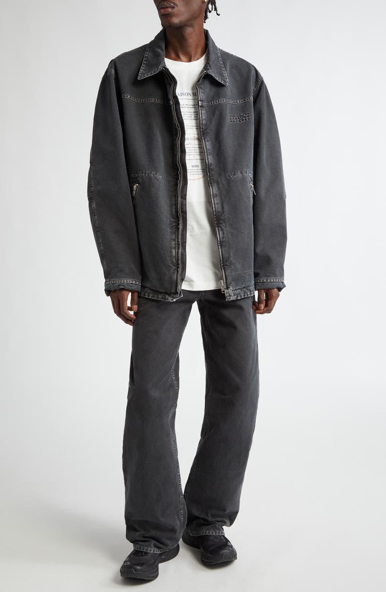 MM6 Maison Margiela 5-Pocket Straight Leg Jeans, Alternate, color, Black