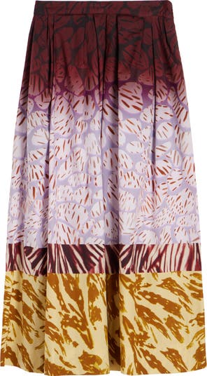 【送料&関税込】Dries Van Noten soni Skirt Dries Van Noten Soni Mixed Print A-Line Midi Skirt | Nordstrom