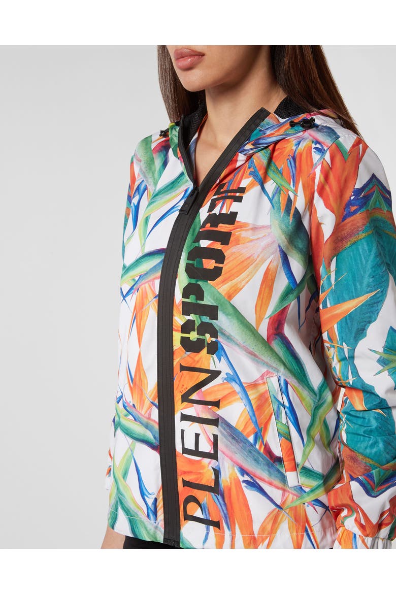Nylon K-Way Flowers Women, Alternate, color, white/multicolored