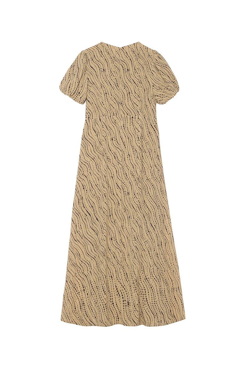 Puff Sleeve Printed Maxi Dress, Alternate, color, Natural