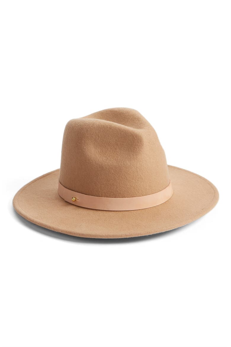 'The Frey' Wool Fedora, Main, color, NUDE