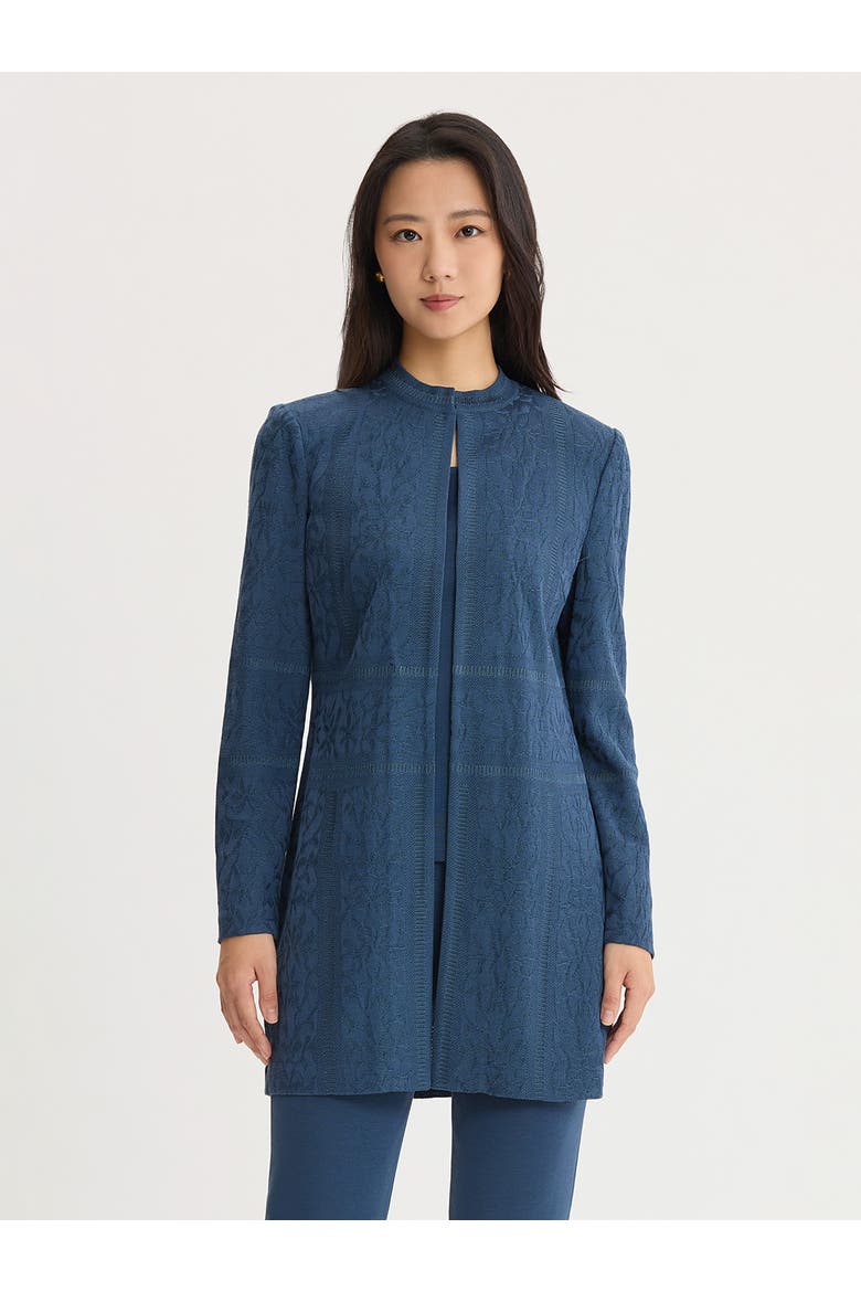 Heritage Tonal Floral Burnout Knit Jacket, Main, color, Stardust