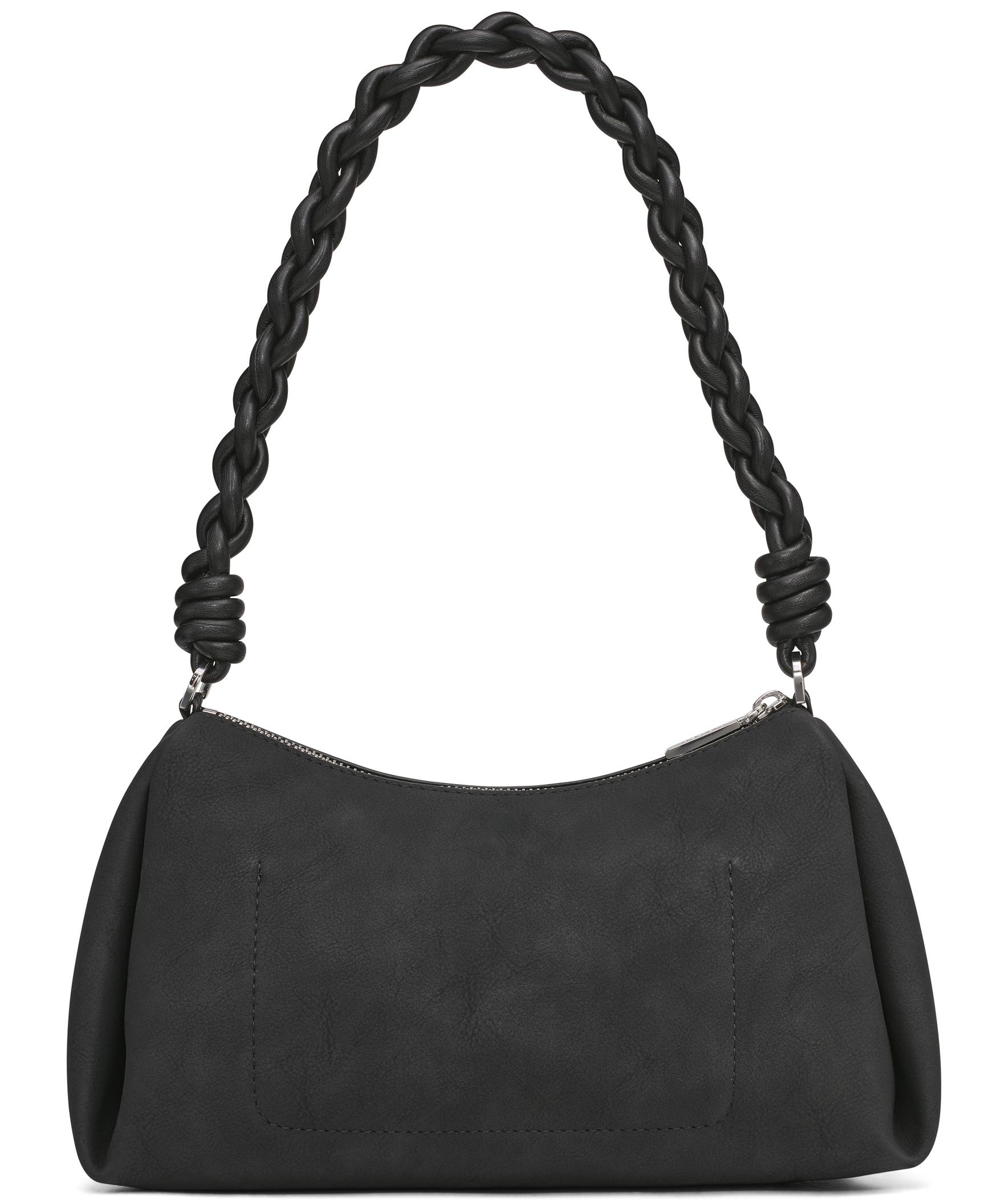 DKNY Remy Top-Zip Shoulder Bag, Alternate, color, Black/Silver