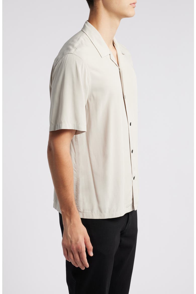 Avery Solid Camp Shirt, Alternate, color, DOVE