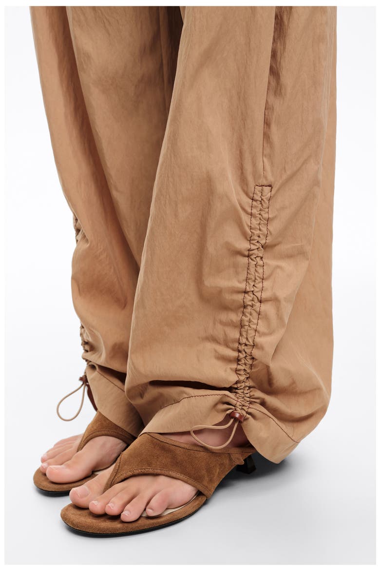 Gathered Jogger Trousers, Alternate, color, TOFFEE