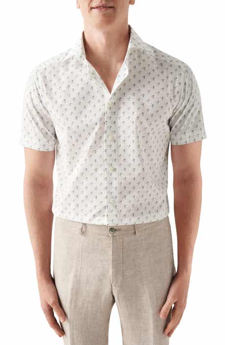 Contemporary Fit Drink Print Short Sleeve Shirt