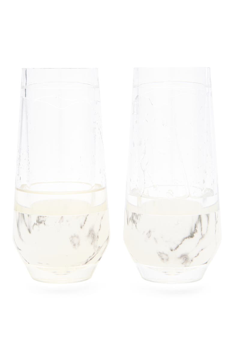 Champagne FREEZE Cooling Cup Set of 2, Main, color, MARBLE