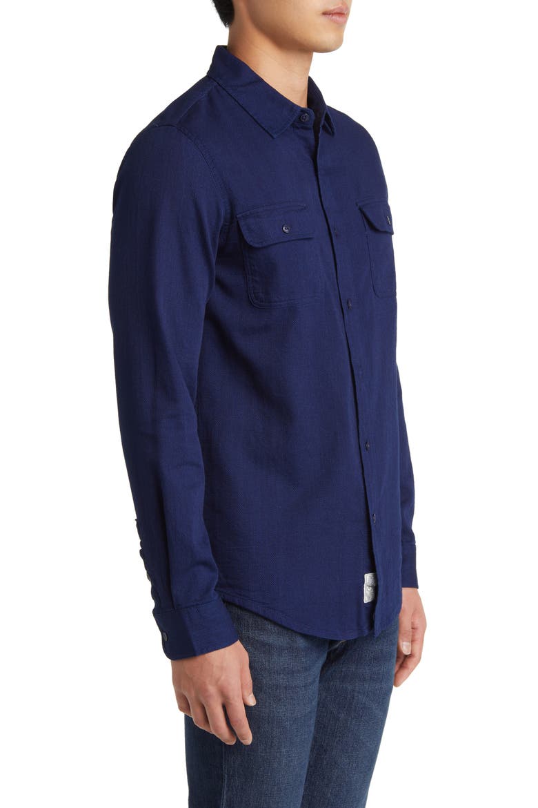 Two-Pocket Flannel Button-Up Shirt, Alternate, color, BASKETWEAVE