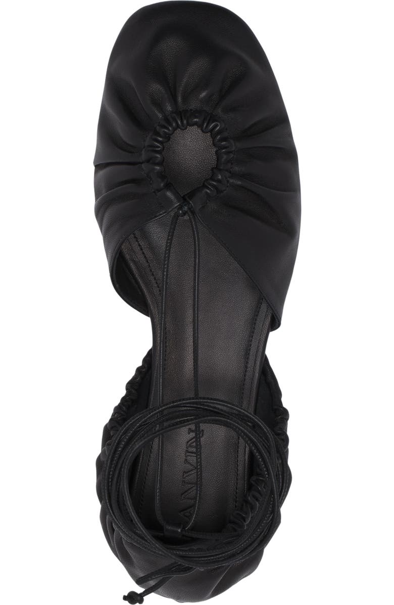 Lanvin Mesure Lace-Up Leather Ballerina, Alternate, color,