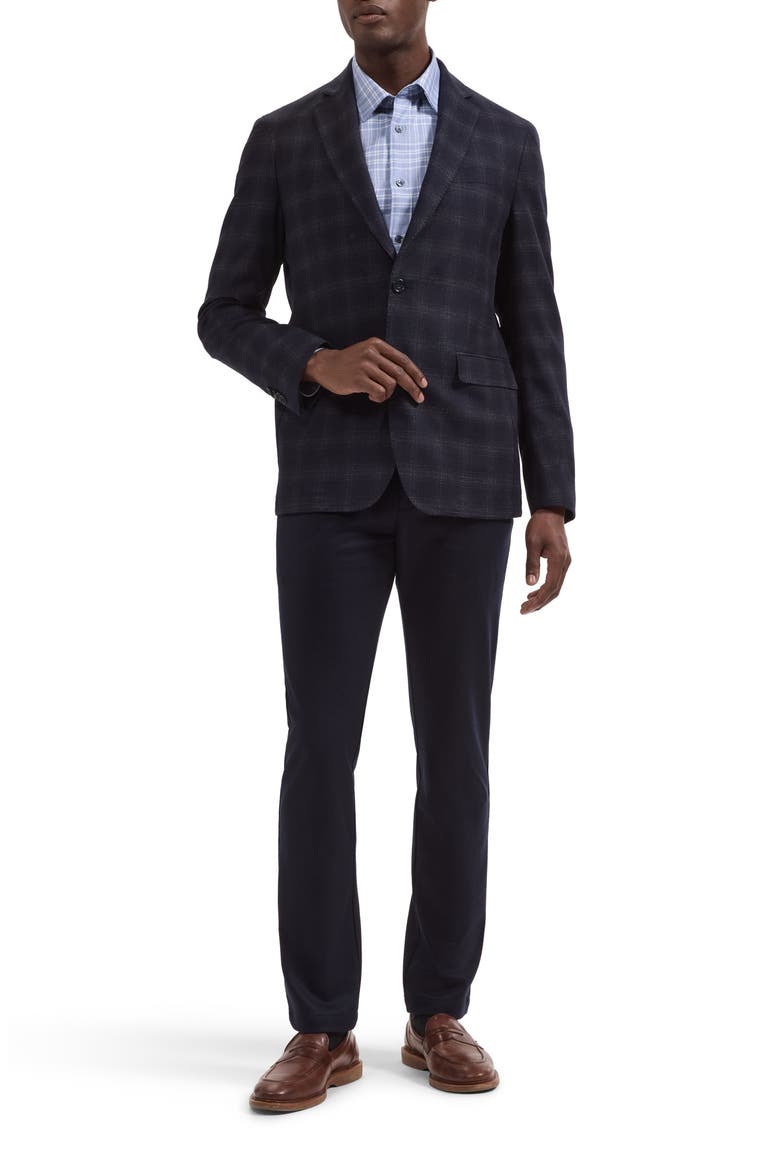 Two-Button Wool Blend Blazer, Alternate, color, NAVY
