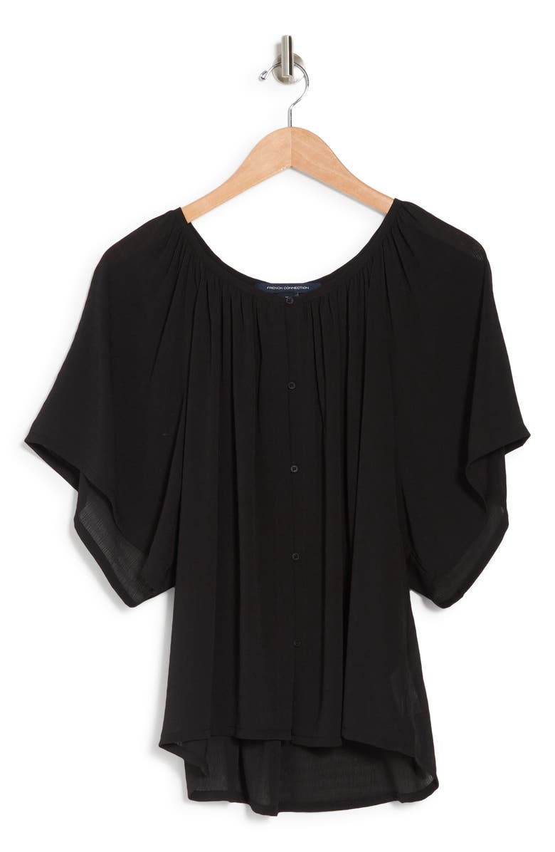 French Connection Clar Flutter Sleeve Blouse, Alternate, color,