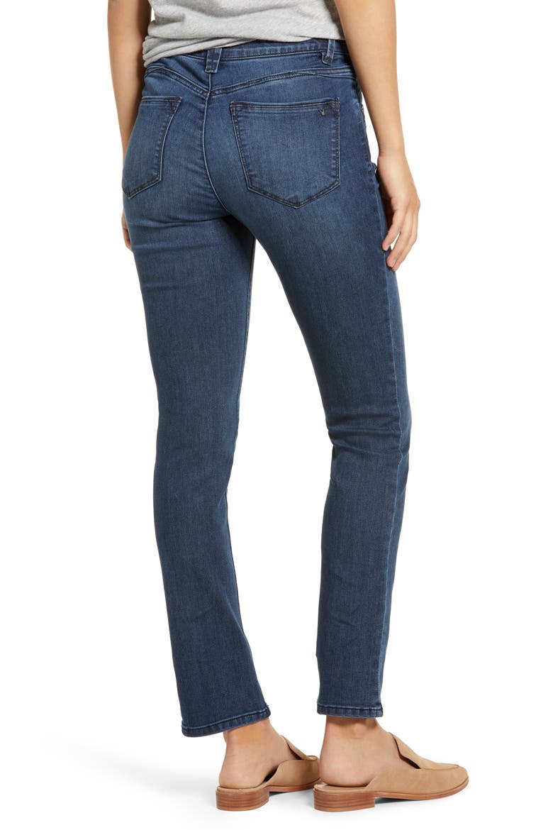 Ab-Solution High Waist Ankle Straight Leg Jeans (Nordstrom Exclusive), Alternate, color, INDIGO
