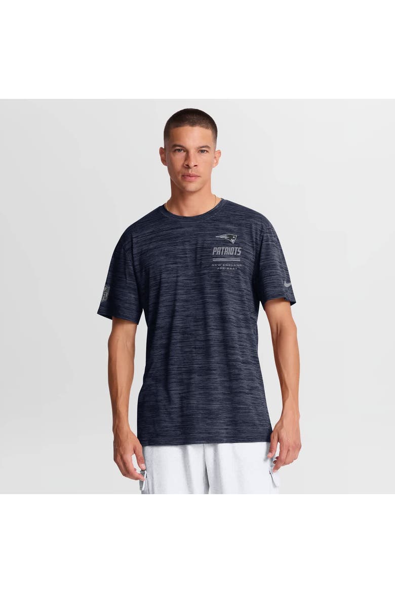 Men's Nike Navy New England Patriots Sideline Double Covered Dri-FIT Velocity T-Shirt, Main, color, Navy