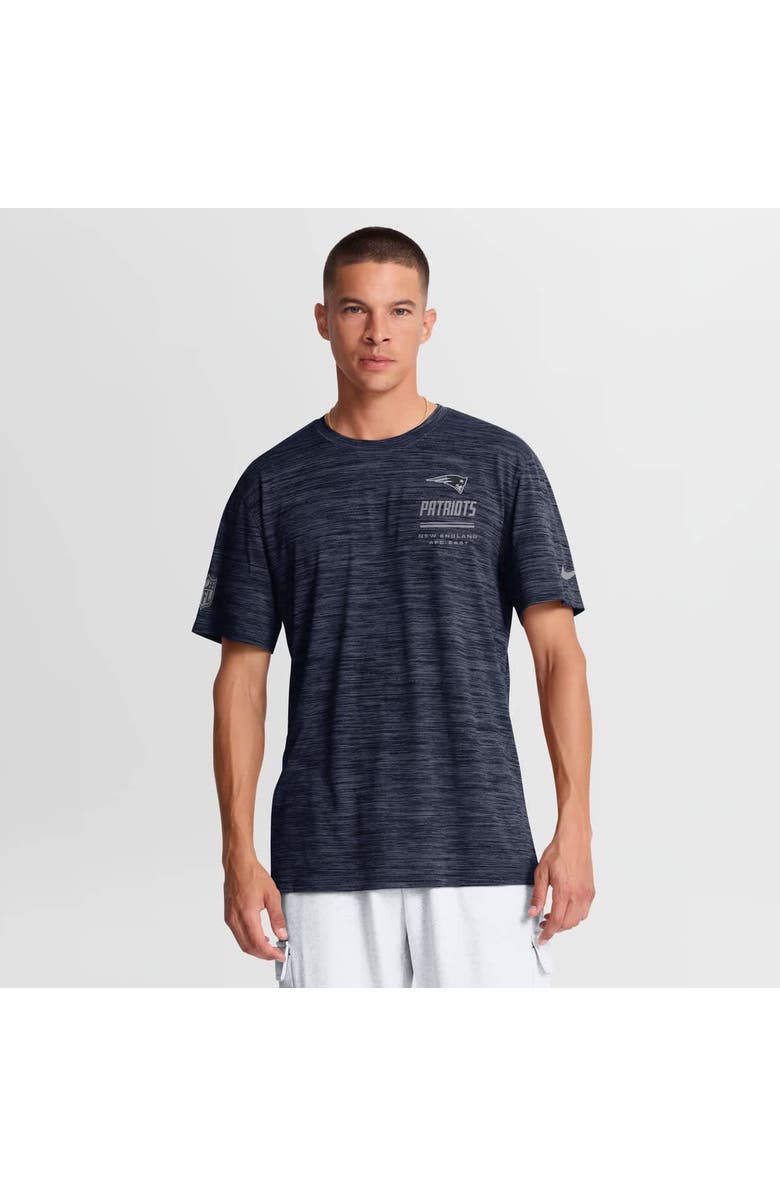Nike Men's Nike Navy New England Patriots Sideline Double Covered Dri-FIT Velocity T-Shirt, Main, color, Navy