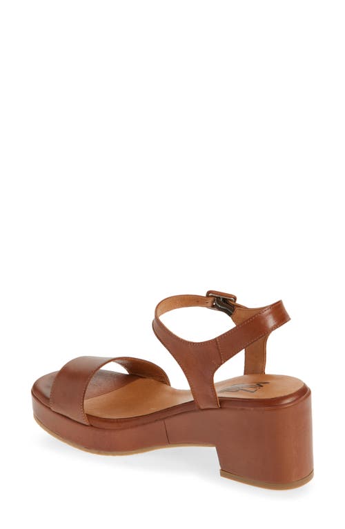 Miz Mooz Gillie Block Heel Platform Sandal In Brandy