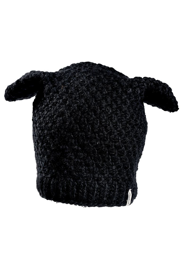 Bear Ear Beanie, Alternate, color, Black
