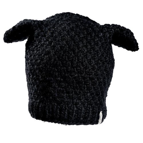 Nirvanna Designs Bear Ear Beanie In Black