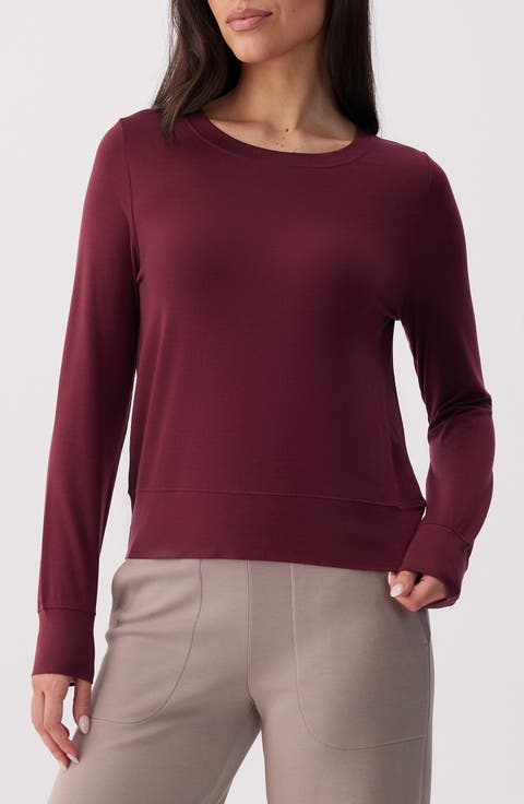 Dynamic Striped Long Sleeve Performance T-Shirt