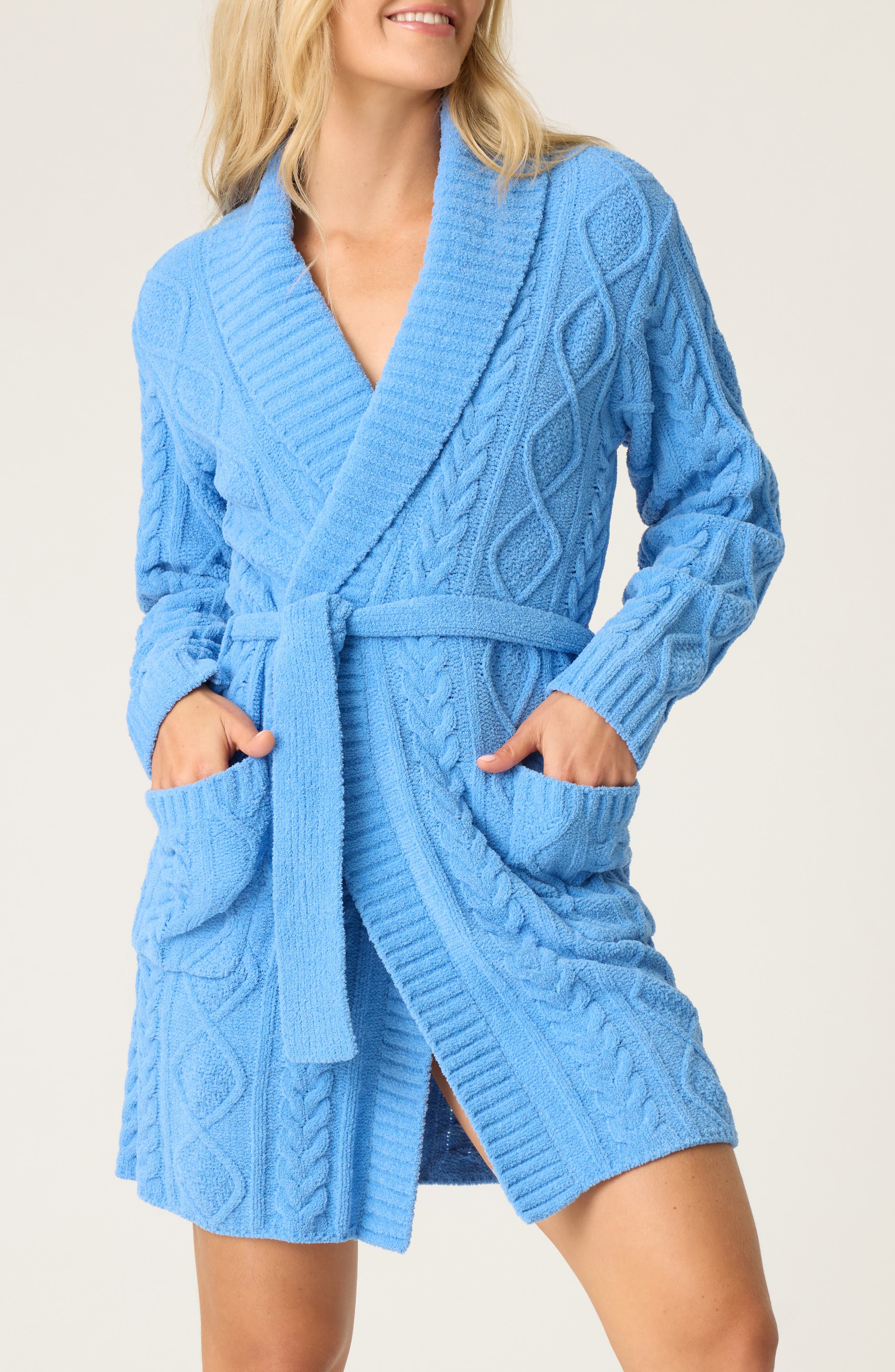 PJ Salvage Cozy Chenille Cable Knit Robe
