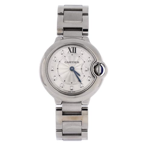 Ballon Bleu de Cartier Quartz Watch Stainless Steel with Diamond Markers 28