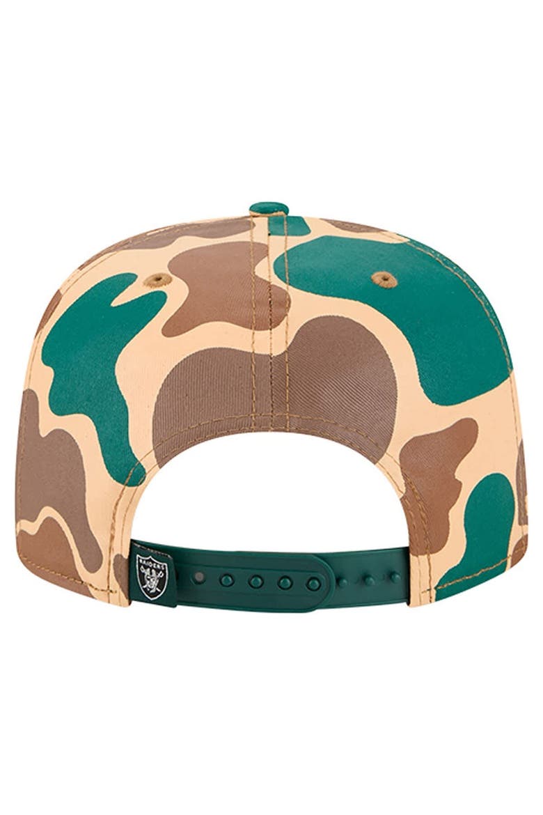 Men's New Era  Camo Las Vegas Raiders Duck Rope 19TWENTY Snapback Hat, Alternate, color, Camo