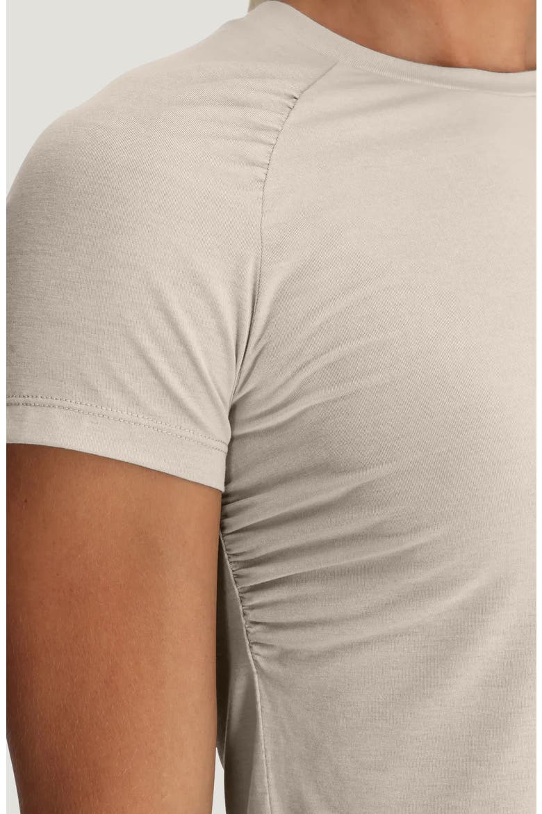 Elevate Lightweight Crop T-Shirt, Alternate, color, HEATHER BIRCH